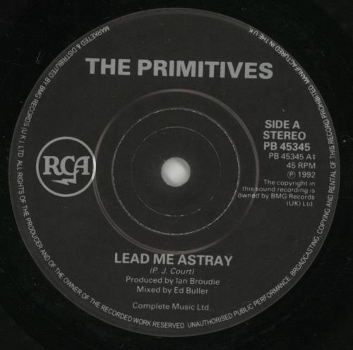 The Primitives Lead Me Astray - Promo 7" vinyl single (7 inch record / 45) UK PRM07LE881263