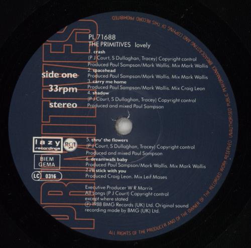 The Primitives Lovely vinyl LP album (LP record) UK PRMLPLO874400