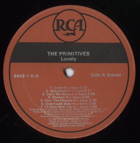 The Primitives Lovely vinyl LP album (LP record) US PRMLPLO890822