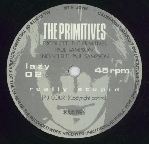 The Primitives Really Stupid 7" vinyl single (7 inch record / 45) UK PRM07RE109427
