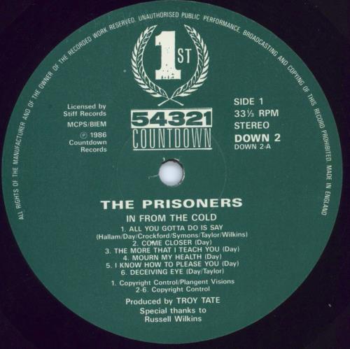 The Prisoners In From The Cold vinyl LP album (LP record) UK PRZLPIN809822