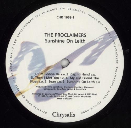 The Proclaimers Sunshine On Leith - EX vinyl LP album (LP record) UK PCLLPSU873628