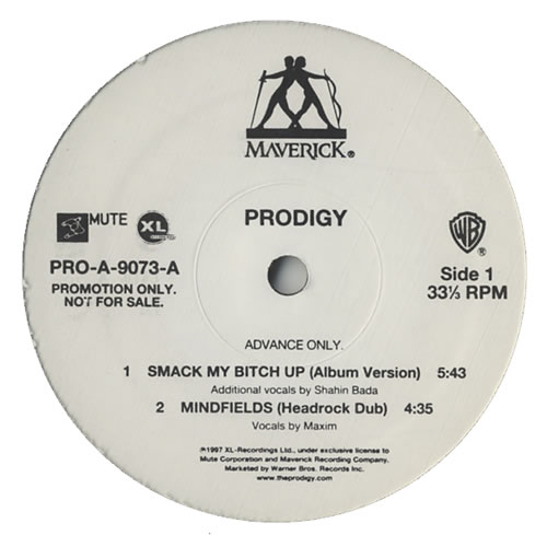 The Prodigy Smack My Bitch Up 12" vinyl single (12 inch record / Maxi-single) US PDG12SM100658