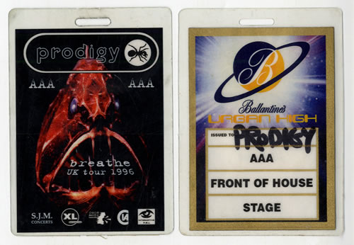 The Prodigy Tour Passes tour pass UK PDGTPTO556945
