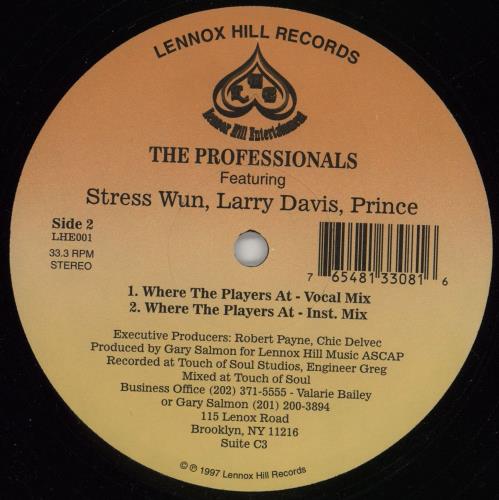 The Professionals (Rap) Sit Back Relax 12" vinyl single (12 inch record / Maxi-single) US 2JJ12SI757998