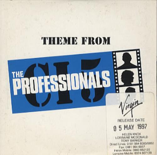 The Professionals (TV series) Theme From.. CD single (CD5 / 5") UK TPFC5TH85463