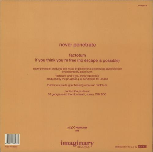 The Prudes Never Penetrate 12" vinyl single (12 inch record / Maxi-single) Dutch PT712NE887233