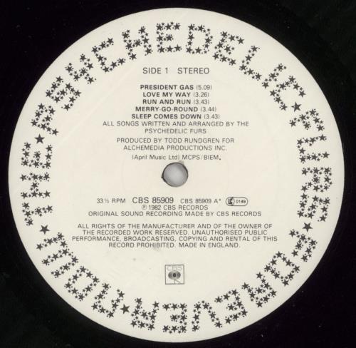 The Psychedelic Furs Forever Now vinyl LP album (LP record) UK FURLPFO768357