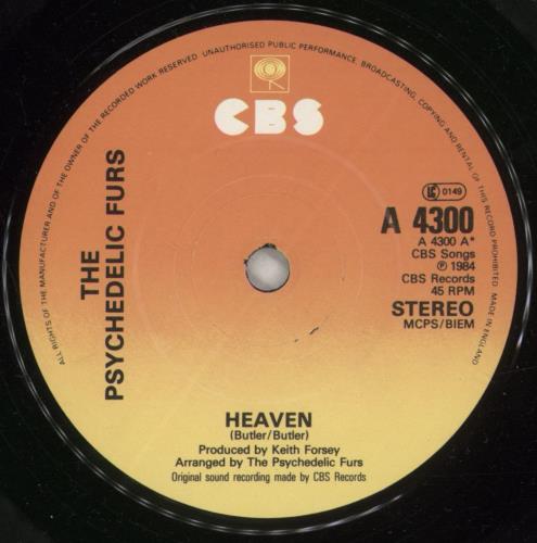 The Psychedelic Furs Heaven 7" vinyl single (7 inch record / 45) UK FUR07HE150676