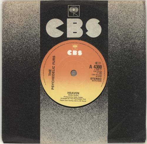 The Psychedelic Furs Heaven 7" vinyl single (7 inch record / 45) UK FUR07HE698043