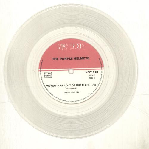 The Purple Helmets We Gotta Get Out Of This Place - Clear vinyl 7" vinyl single (7 inch record / 45) French TPH07WE161392