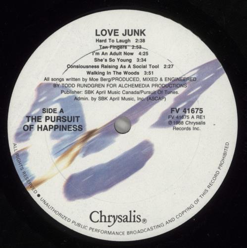 The Pursuit Of Happiness Love Junk - Shrink + Hype-sticker vinyl LP album (LP record) US POHLPLO882034