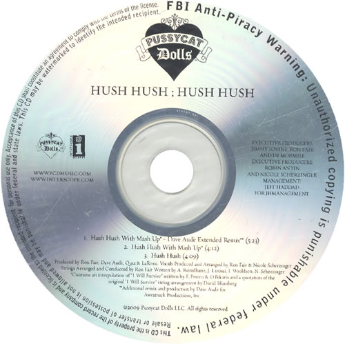 The Pussycat Dolls Hush Hush; Hush Hush CD-R acetate US PYDCRHU477601