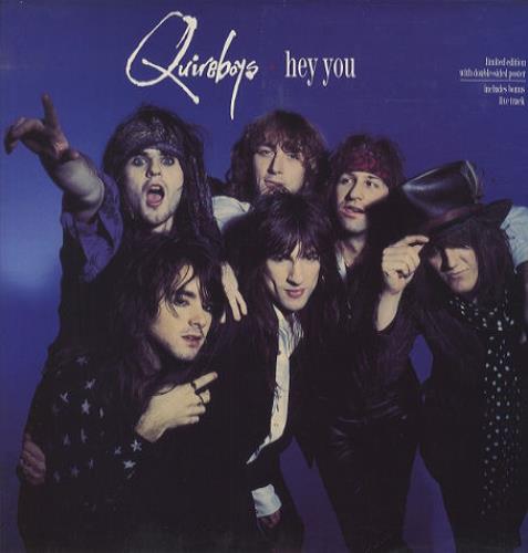 The Quireboys Hey You + Poster 12" vinyl single (12 inch record / Maxi-single) UK QUI12HE01167