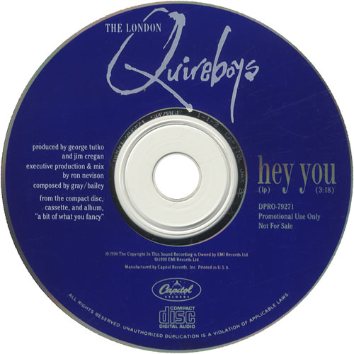 The Quireboys Hey You CD single (CD5 / 5") US QUIC5HE531556