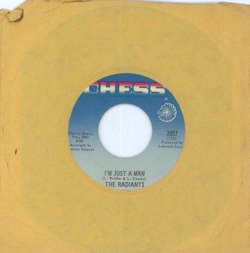 The Radiants I'm Just A Man 7" vinyl single (7 inch record / 45) US V5207IM799707