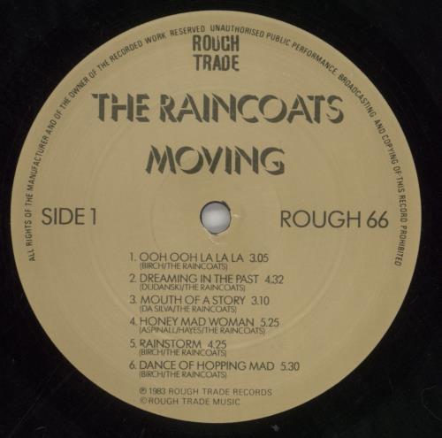 The Raincoats Moving vinyl LP album (LP record) UK RCTLPMO106147