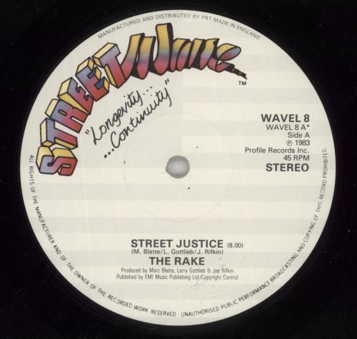 The Rake Street Justice 12" vinyl single (12 inch record / Maxi-single) UK XX612ST649782