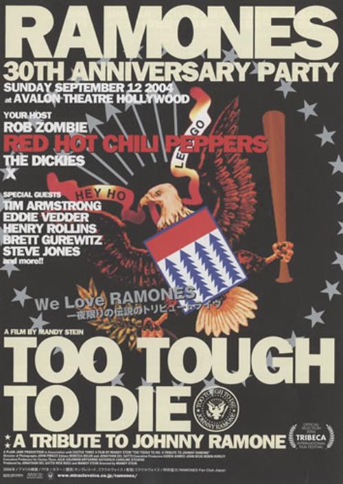 The Ramones 30th Anniversary Party handbill Japanese RAMHBTH441678