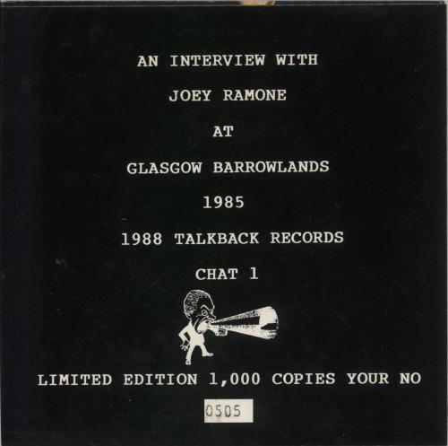 The Ramones An Interview With Joey Ramone - Yellow Vinyl 7" vinyl single (7 inch record / 45) UK RAM07AN871864