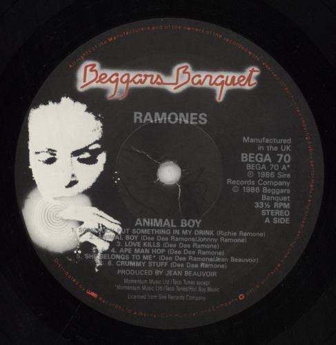 The Ramones Animal Boy - EX vinyl LP album (LP record) UK RAMLPAN678598