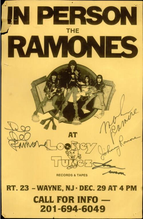The Ramones At Looney Tunez - Autographed poster US RAMPOAT527034