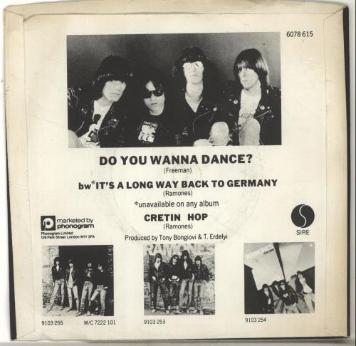 The Ramones Do You Wanna Dance? + Picture Sleeve 7" vinyl single (7 inch record / 45) UK RAM07DO10376