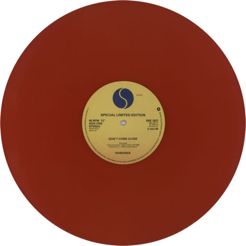 The Ramones Don't Come Close - Red Vinyl 12" vinyl single (12 inch record / Maxi-single) UK RAM12DO609551