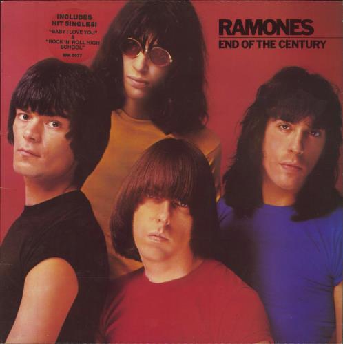 The Ramones End Of The Century - 2 Song Stickered vinyl LP album (LP record) UK RAMLPEN813079