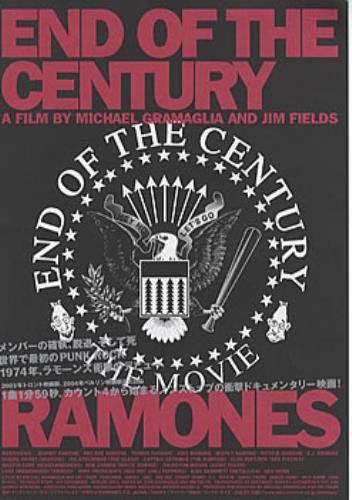 The Ramones End Of The Century handbill Japanese RAMHBEN318508