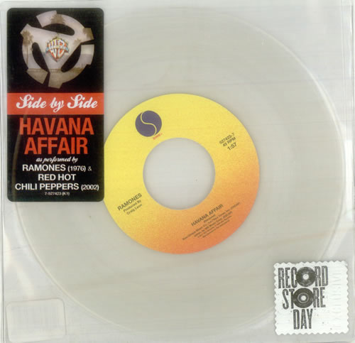 The Ramones Havana Affair - Clear Vinyl 7" vinyl single (7 inch record / 45) US RAM07HA547772