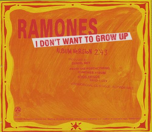 The Ramones I Don't Wanna Grow Up CD single (CD5 / 5") US RAMC5ID119428