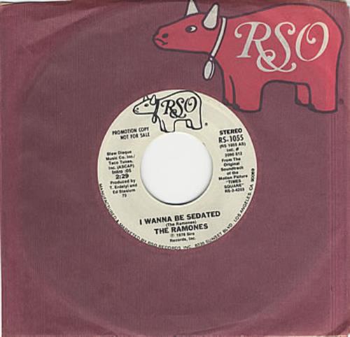 The Ramones I Wanna Be Sedated 7" vinyl single (7 inch record / 45) US RAM07IW112321