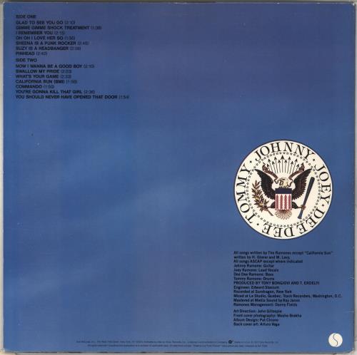 The Ramones Leave Home - EX vinyl LP album (LP record) US RAMLPLE712594