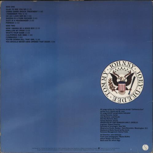 The Ramones Leave Home - VG vinyl LP album (LP record) US RAMLPLE860555