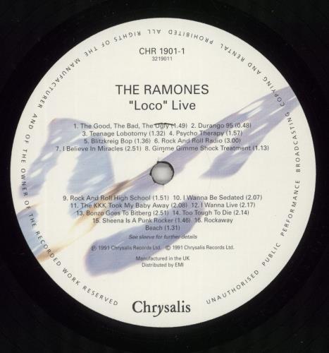 The Ramones Loco Live vinyl LP album (LP record) UK RAMLPLO154969
