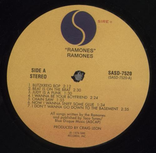 The Ramones Ramones - 180 Gram Vinyl vinyl LP album (LP record) US RAMLPRA877161