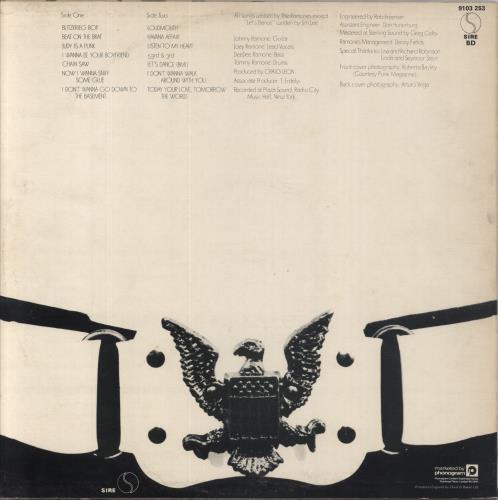 The Ramones Ramones - 1st + Insert vinyl LP album (LP record) UK RAMLPRA263871