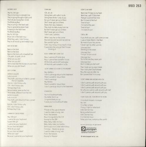 The Ramones Ramones - 1st + Insert vinyl LP album (LP record) UK RAMLPRA263871