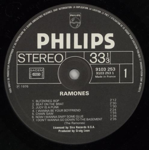 The Ramones Ramones - 1st - EX vinyl LP album (LP record) French RAMLPRA871810