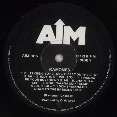 The Ramones Ramones - EX vinyl LP album (LP record) Australian RAMLPRA860466