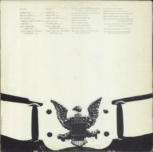 The Ramones Ramones vinyl LP album (LP record) Italian RAMLPRA753688