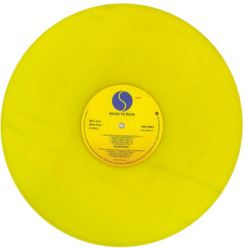 The Ramones Road To Ruin - Yellow Vinyl - VG vinyl LP album (LP record) UK RAMLPRO864185