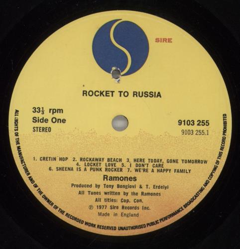 The Ramones Rocket To Russia - EX vinyl LP album (LP record) UK RAMLPRO791235