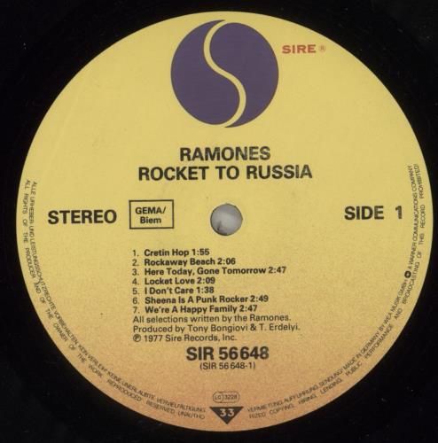 The Ramones Rocket To Russia - VG Sleeve vinyl LP album (LP record) German RAMLPRO881251