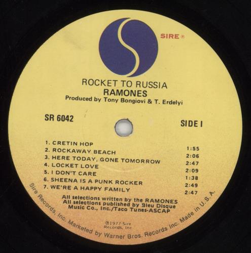 The Ramones Rocket To Russia - Winchester - VG Sleeve vinyl LP album (LP record) US RAMLPRO854471