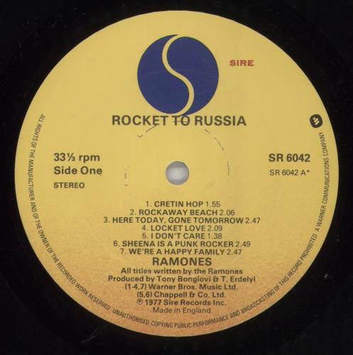 The Ramones Rocket To Russia vinyl LP album (LP record) UK RAMLPRO878821