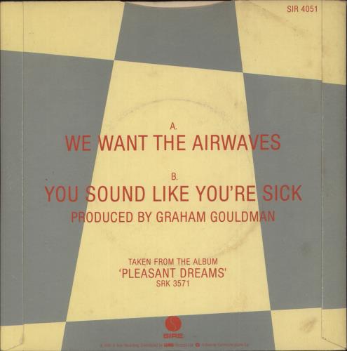 The Ramones We Want The Airwaves 7" vinyl single (7 inch record / 45) UK RAM07WE694099