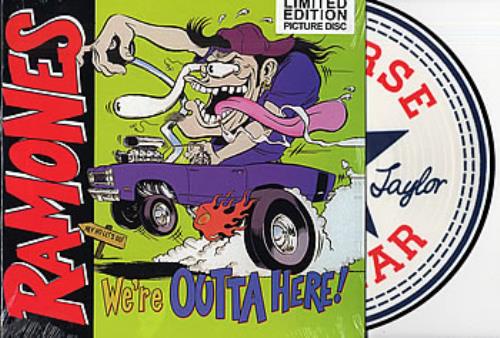 The Ramones We're Outta Here picture disc LP (vinyl picture disc album) German RAMPDWE294628