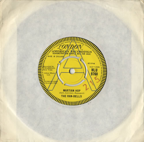The Ran-Dells Martian Hop 7" vinyl single (7 inch record / 45) UK RL807MA471572